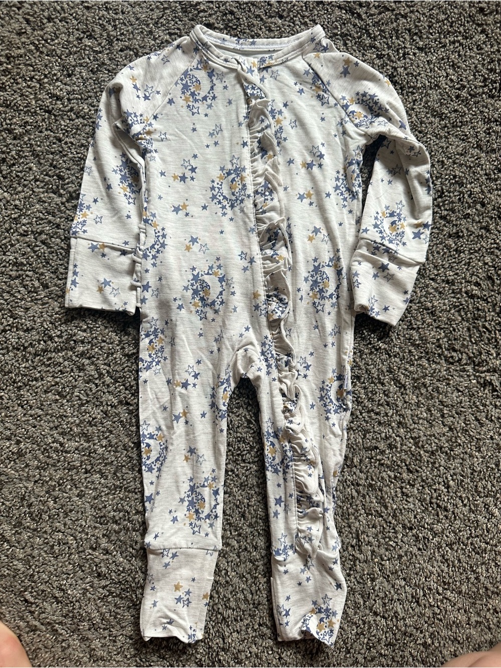 Little Sleepies NWOT Lullaby Dreams Ruffle Zippy 0-3 months pajamas